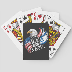 Gott segne USA Israel Spielkarten