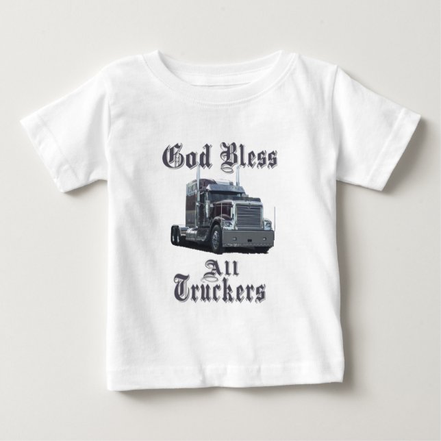 Gott segnen alle Fernlastfahrer Baby T-shirt (Vorderseite)