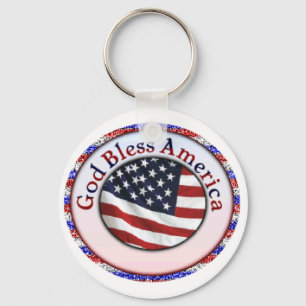 Gott segnen Amerika 3 Schlüsselanhänger