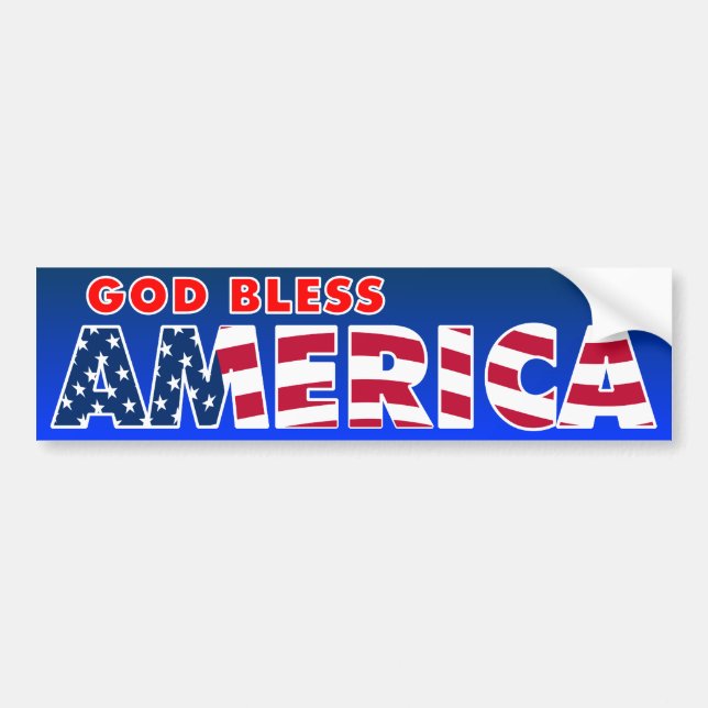 Gott segnen Amerika Autoaufkleber (Vorne)