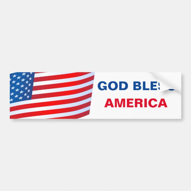 Gott segnen Amerika-Autoaufkleber Autoaufkleber (Vorne)