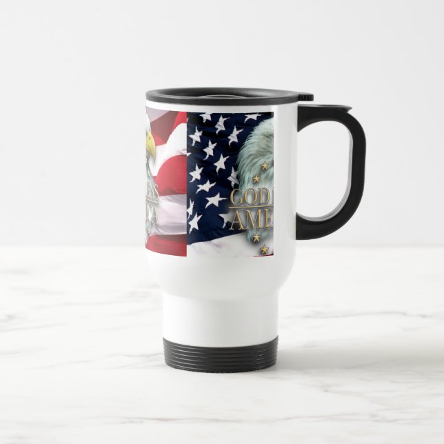 GOTT SEGNEN AMERIKA EAGLE REISEBECHER (Rechts)