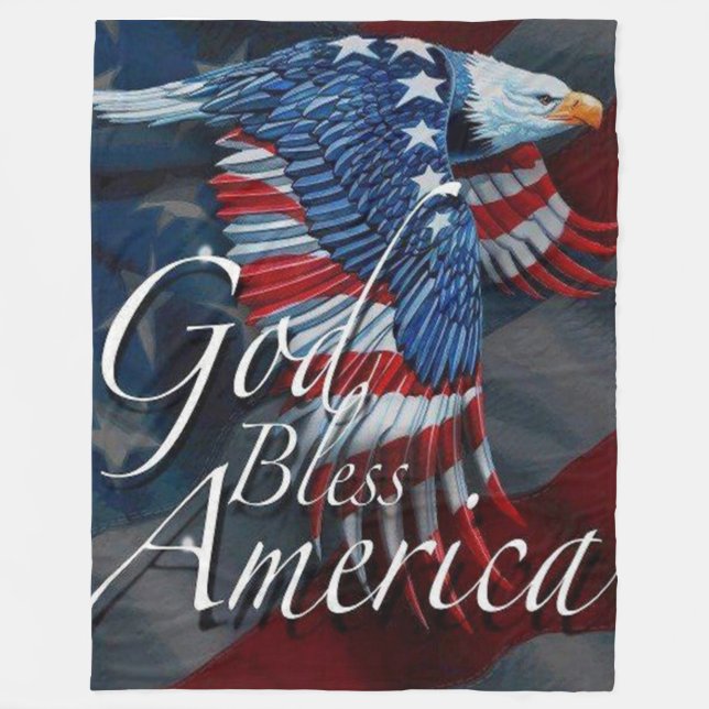 GOTT SEGNEN AMERIKA-Fleece-Decke Fleecedecke (Vorderseite)