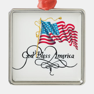 Gott segnen Amerika Ornament Aus Metall