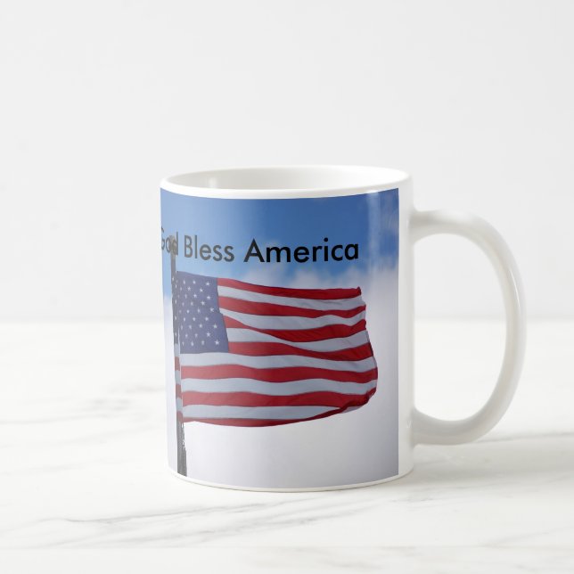 Gott segnen Amerika-Tasse Kaffeetasse (Rechts)