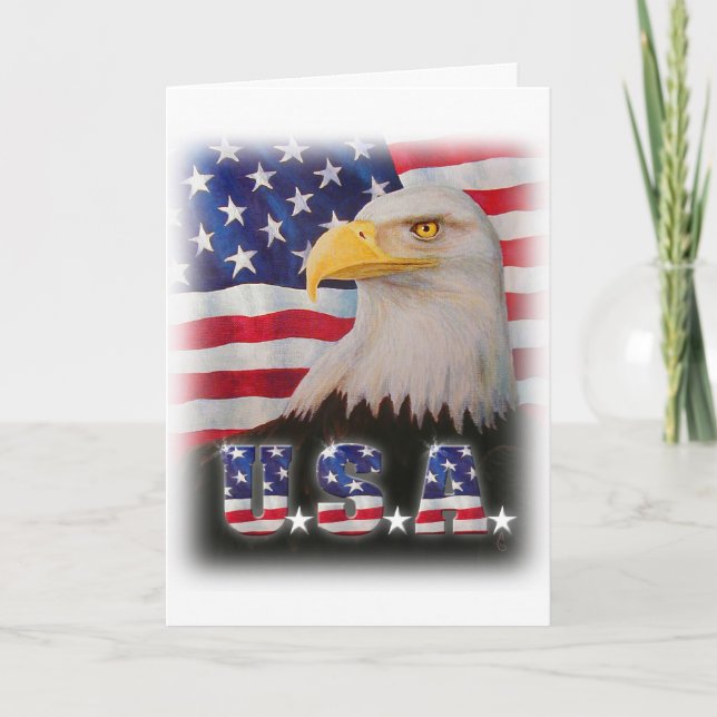 Gott segnen das USA! Karte (Vorderseite)