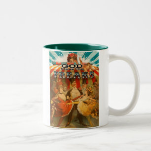 Gott segnen die Freaks 2 Zweifarbige Tasse