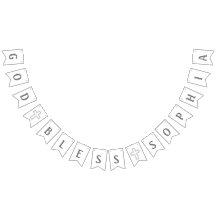 Gott segnen personalisierte Fahne