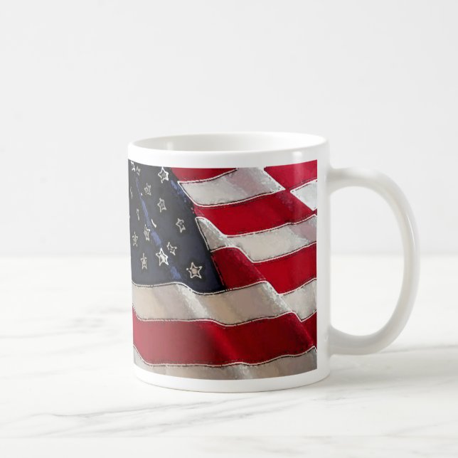 Gott segnen Tasse der amerikanischen Flagge (Rechts)