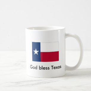 Gott segnen Texas-Kaffee-Tasse Kaffeetasse