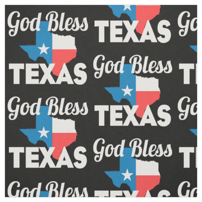 Gott segnen Texas Stoff (Muster)