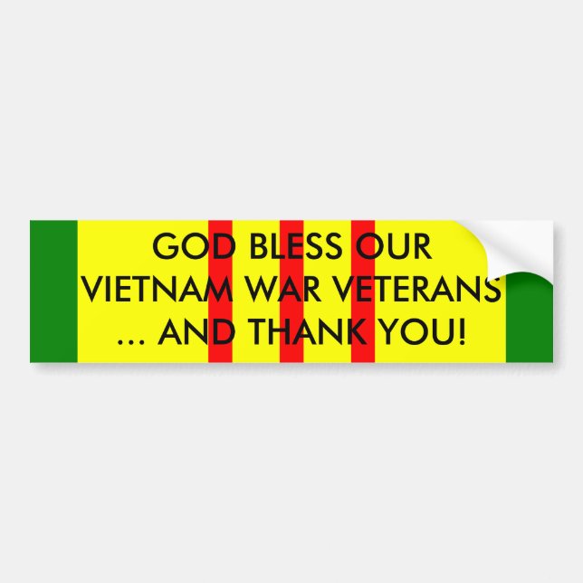 GOTT SEGNEN UNSERE VIETNAMKRIEG-VETERANE… AUTOAUFKLEBER (Vorne)