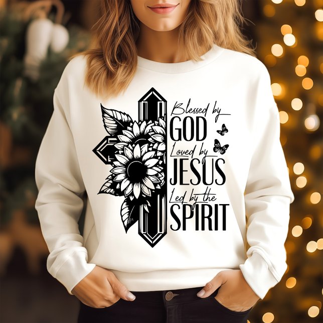 Gott segnet geliebt durch Jesus Sweatshirt (Von Creator hochgeladen)