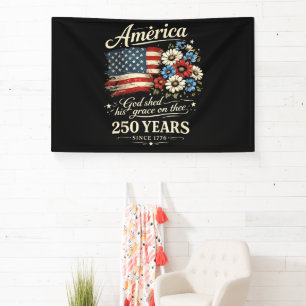 Gott segnete dich mit seiner Gnade USA 250. Jubilä Banner