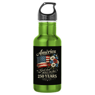 Gott segnete dich mit seiner Gnade USA 250. Jubilä Edelstahlflasche