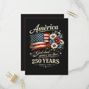 Gott segnete dich mit seiner Gnade USA 250. Jubilä Einladungspostkarte