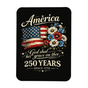 Gott segnete dich mit seiner Gnade USA 250. Jubilä Magnet