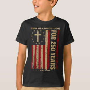 Gott segnete die USA für 250 Jahre 1776 2026 Chris T-Shirt