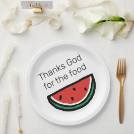 Gott sei Dank für das Nahrungs-Wassermelone-Party Pappteller