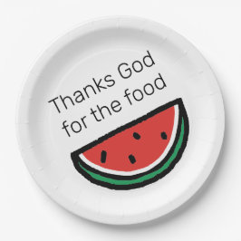 Gott sei Dank für das Nahrungs-Wassermelone-Party Pappteller