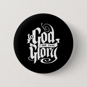 Gott sei die Ehre Jesus Christliches Weihnachten Button