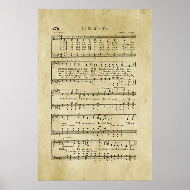 Gott sei mit dir Gospel Sheet Music Poster (Vorne)