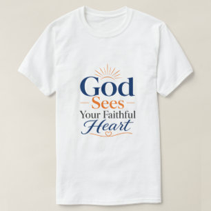 Gott sieht dein treues Herz Biblische Wahrheit T-Shirt