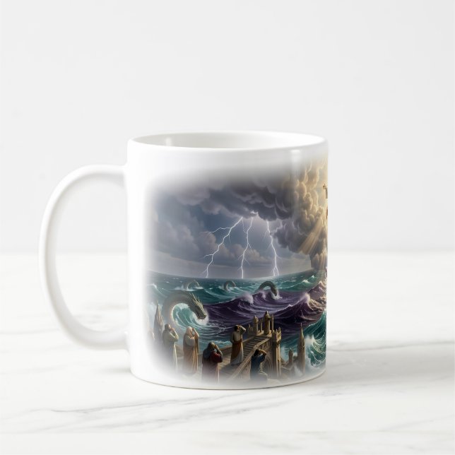 Gott sieht dich Divine Protection Tasse (Links)