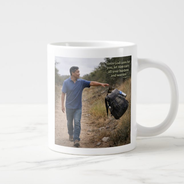 Gott sorgt für dich Jumbo-Tasse (Rechts)