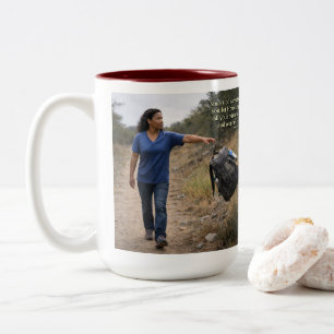 Gott sorgt für dich zweifarbige tasse