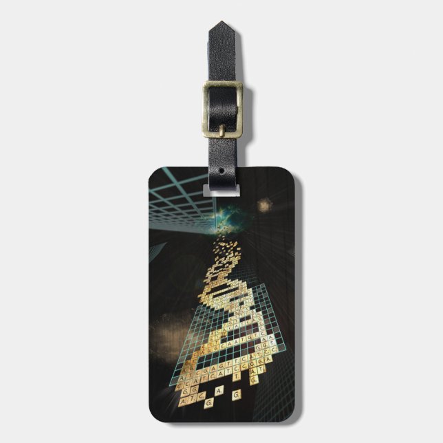 Gott spielt 2014 keine Würfel Gepäckanhänger (Vorderseite vertikal)