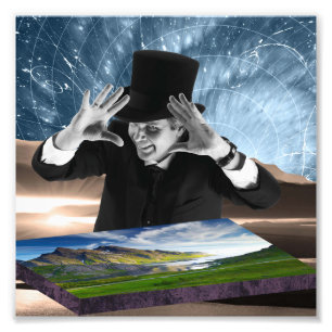 Gott spielt 2 fotodruck