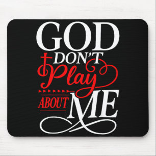 Gott spielt nicht um christlichen Glauben religiös Mousepad