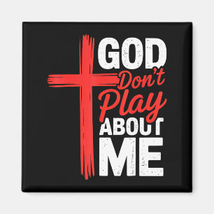 Gott spielt nicht um mich Faith Insrational Christ Magnet