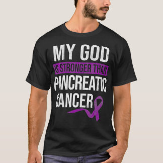 Gott Stärker als Pankreaskrebs Bewusstsein T-Shirt