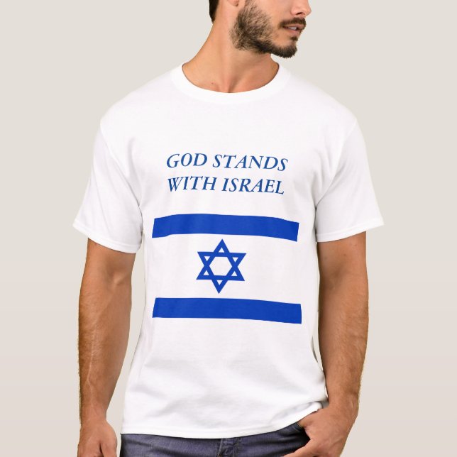 GOTT STEHT MIT ISRAEL T-Shirt (Vorderseite)
