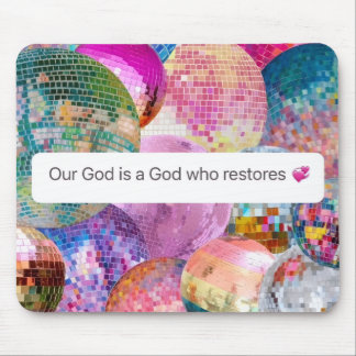 Gott stellt Disco-Kugel christlichen Glauben wiede Mousepad