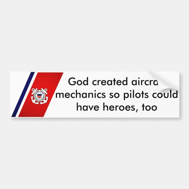 Gott stellte Flugzeugmechaniker her Autoaufkleber (Vorne)