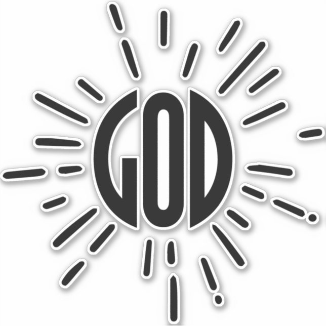 Gott Sun Aufkleber (Vorderseite)