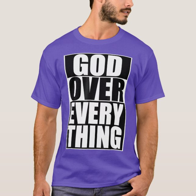 Gott über alles Coole Christliche T - Shirt Funny (Vorderseite)