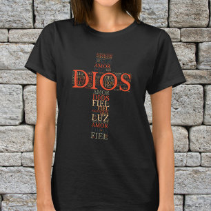 Gott und Glaube Kreuz Frauen Christen Spanisch T-Shirt