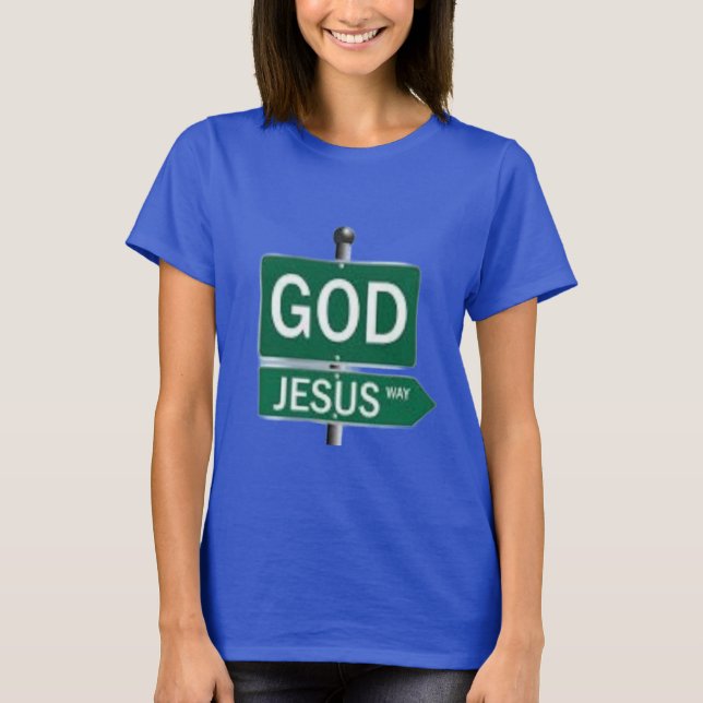 Gott und Jesus Zeichen T-Shirt (Vorderseite)