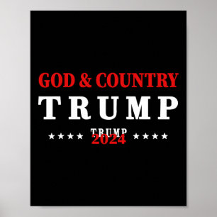 Gott und Land Trump 2024 Gott Trump Poster