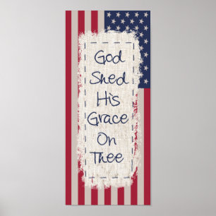 Gott-und Landesflagge-Plakat Poster