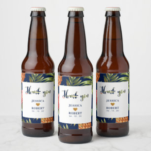 Gott und Marine Tropischer Polterabend - Bier Bierflaschenetikett