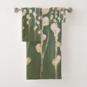 Gott-und weiße Mohnblumen-Grafik Badhandtuch Set
