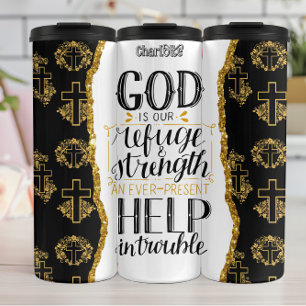 Gott unsere Zuflucht Stärke und je ein Problem Thermosbecher
