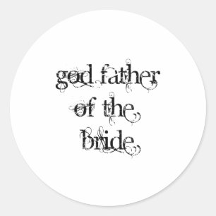 Gott Vater der Braut Runder Aufkleber