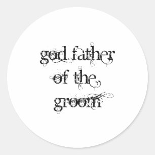 Gott Vater des Grooms Runder Aufkleber