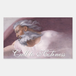 Gott Vater Renaissance-Andachtsdesign Rechteckiger Aufkleber